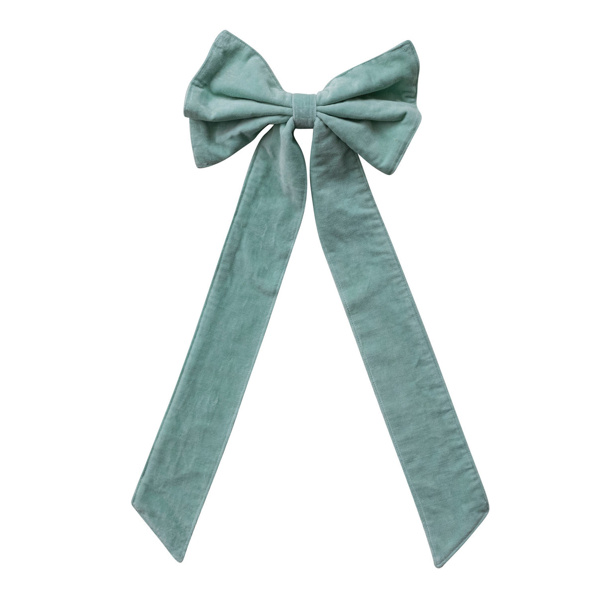 Velvet Clip-on Bow, Mint