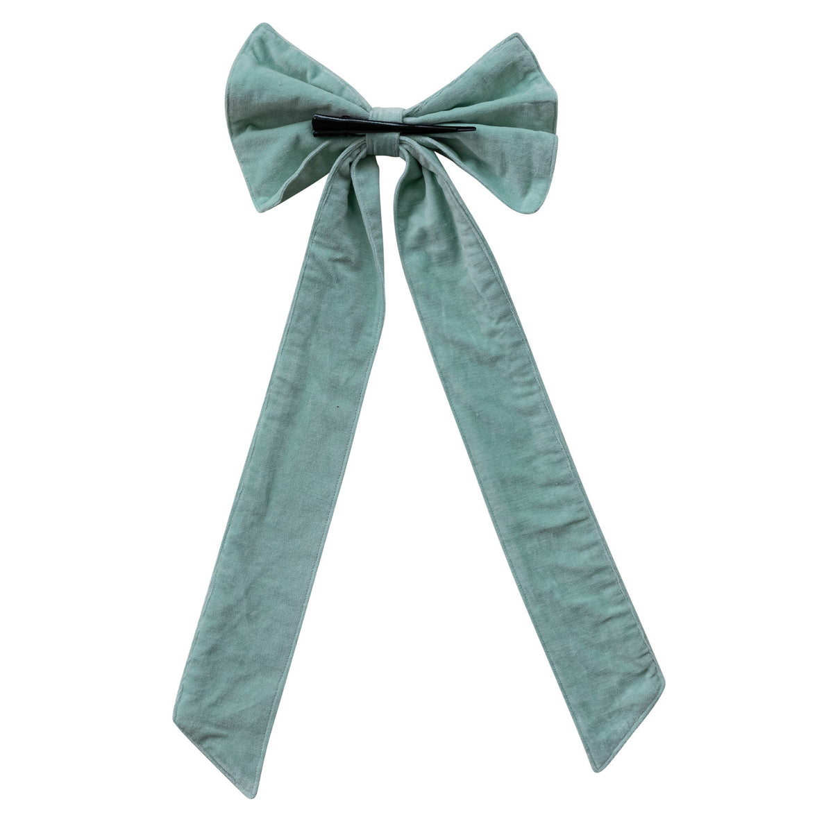 Velvet Clip-on Bow, Mint